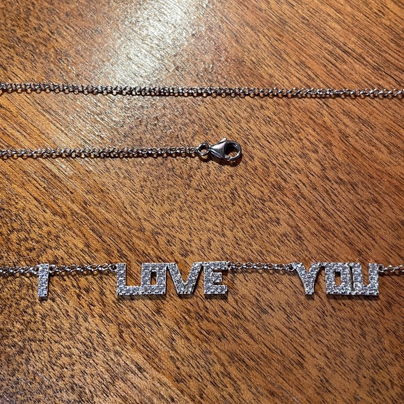 Silver 'I Love You' Necklace - Picture 6 of 9